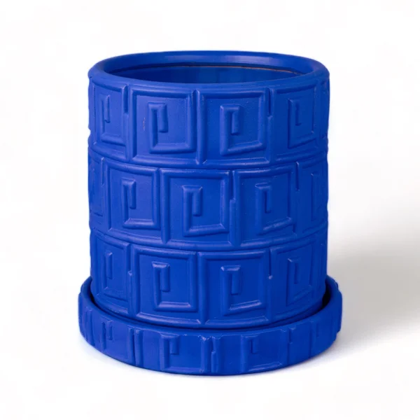 SELETTI - Magna Graecia Greca Vase w/Saucer Blau