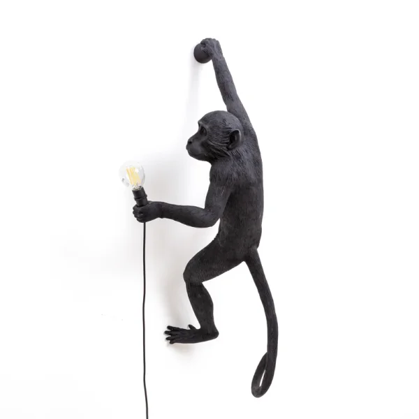 SELETTI - Monkey Hanging Außenwandleuchte Right Schwarz