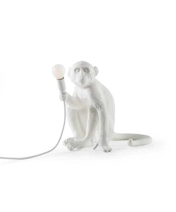 Seletti - Monkey Sitting Tischleuchte Weiß