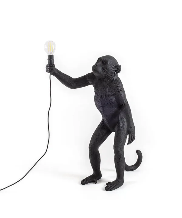 Seletti - Monkey Standing Außen Tischleuchte Schwarz