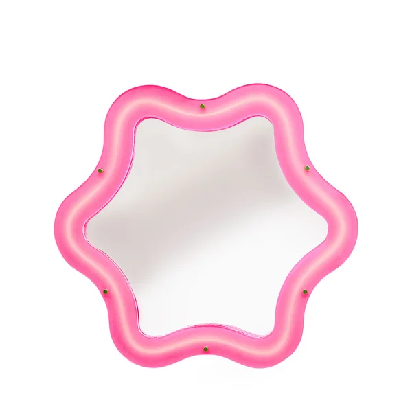 Seletti - Supercurve Spiegel w/Bright Frame 85,5x77,5x4 Rosa/Mirror