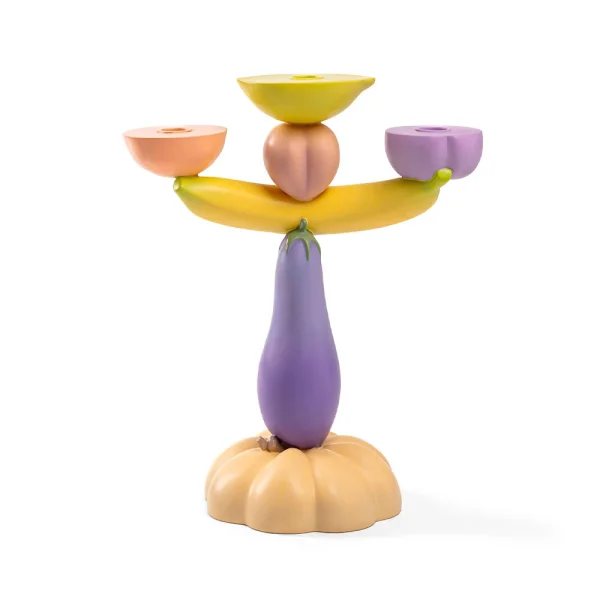 Seletti - Vitamin Aubergine (Auch Als Ocker-Grau Von Flos Beschrieben) Kerzenhalter Multi-