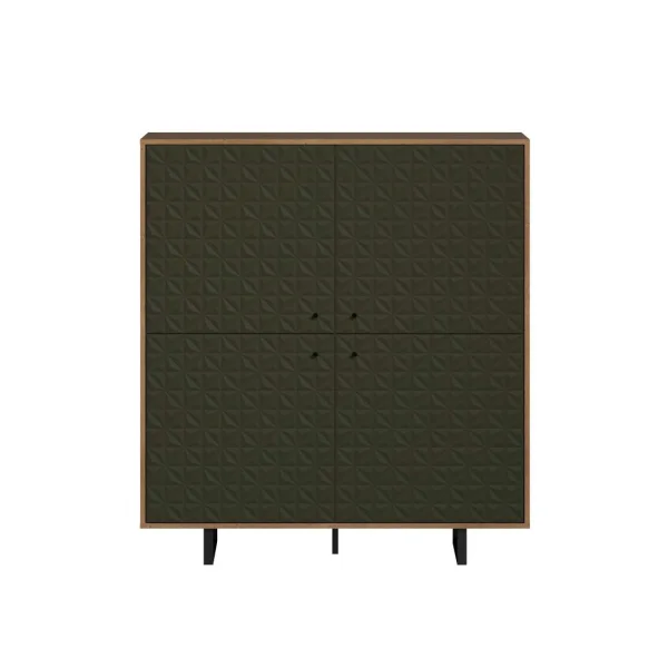 Sentra Sideboard grün, Eiche dekor.