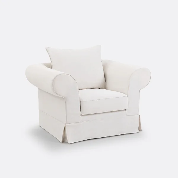 Sessel Adelia, Dickes Leinen, Top-komfort