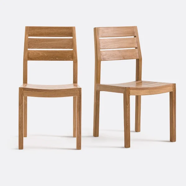 Set Aus 2 Gartenstühlen Imu Aus Massivem Teakholz