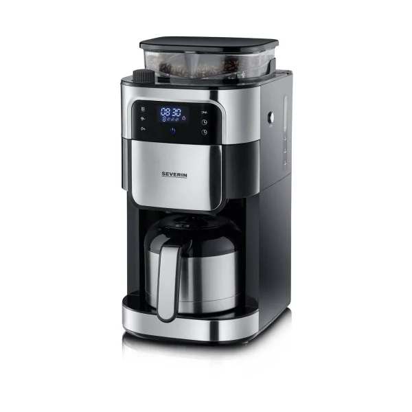 Severin Severin KA 4814 Thermokanne mit Mahlwerk 8 Tassen Schwarz