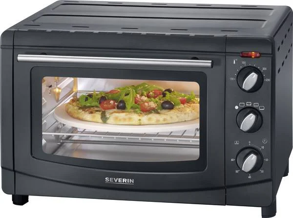 Severin Severin TO 2068 Mini-Ofen mit Pizzastein 20 L Schwarz
