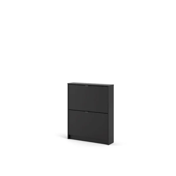 Shane Schuhschrank 2 Klapptüren 1R schwarz matt.