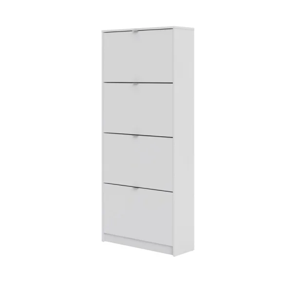 Shane Schuhschrank 4 Klapptüren 2R weiss.