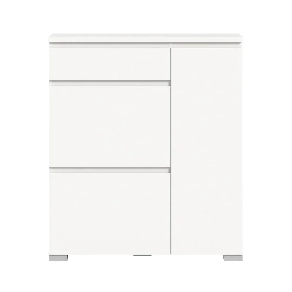 Shoelove Schuhschrank 1 Tür, 2 Klaptüren, 1 Schublade 95x109cm weiß.