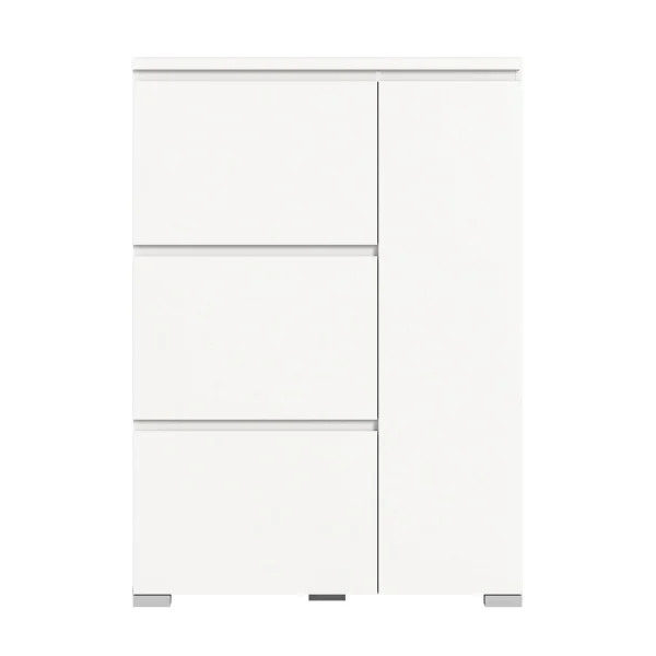Shoelove Schuhschrank 1 Tür, 3 Klaptüren 95x130cm weiß.