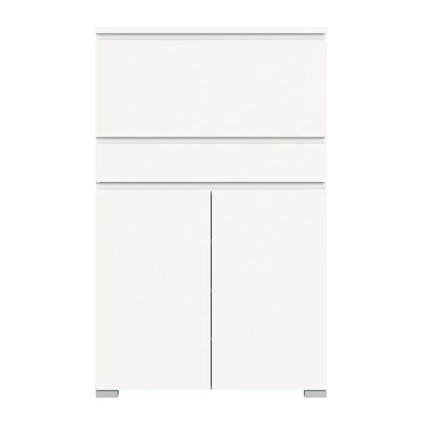 Shoelove Schuhschrank 2 Türen, 1 Klaptür, 1 Schublade 95x151cm weiß.
