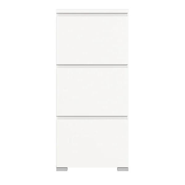 Shoelove Schuhschrank 3 Klaptüren 60x130cm weiß.