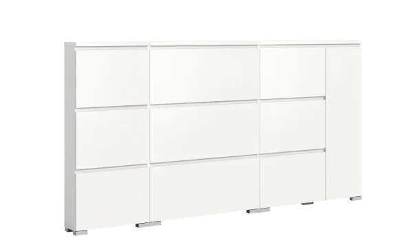 Shoelove Schuhschrank Set mit 3 1 Tür, 9 Klappentüren weiß.