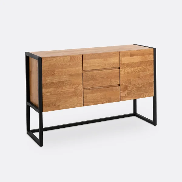 Sideboard Hiba Im Industrial Style, Eiche Und Stahl