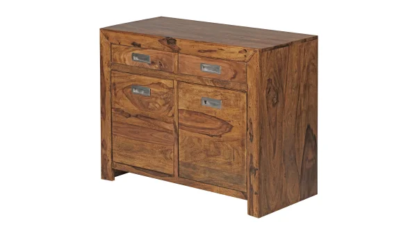 Sideboard mit 2 Schubladen Sheesham massiv 90 cm - MOA