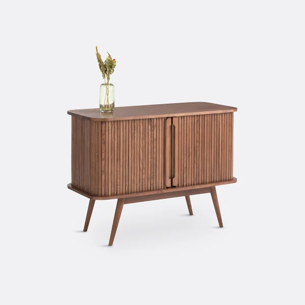 Sideboard Wapong Mit 2 Schiebetüren, Nussbaumfarben