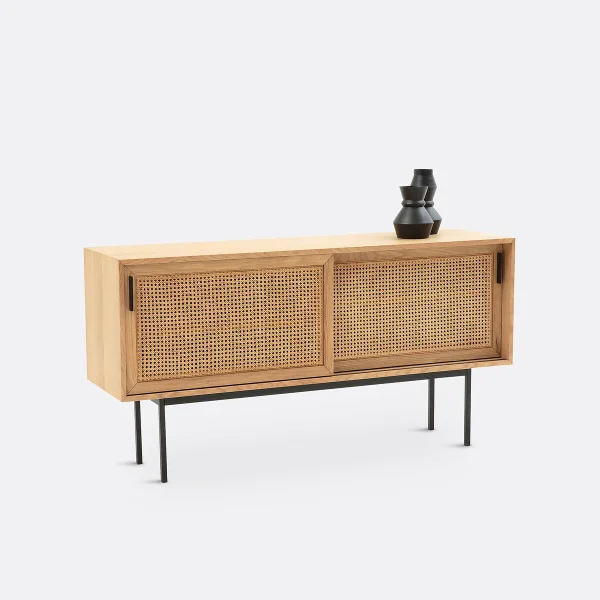 Sideboard Waska, Eiche Und Geflecht
