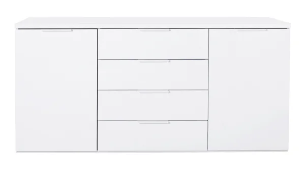 Sideboard weiß hochglanz 171 x 83 cm 4 Schubladen - MUNDI