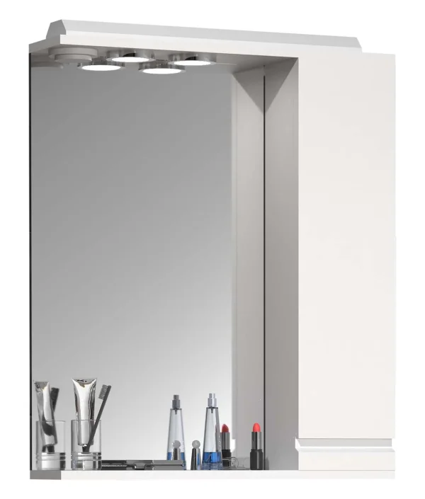 SiloraL Spiegelschrank Bad weiß.
