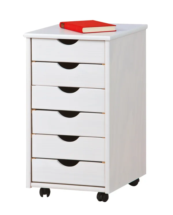 Simra Kommode Rollcontainer, 6 Schubladen, weiss .