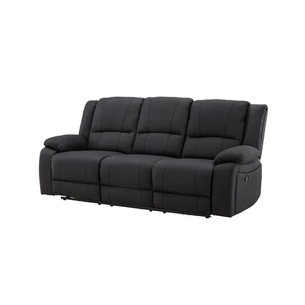 Singapore Sofa 3-Sitzer Sessel schwarz.