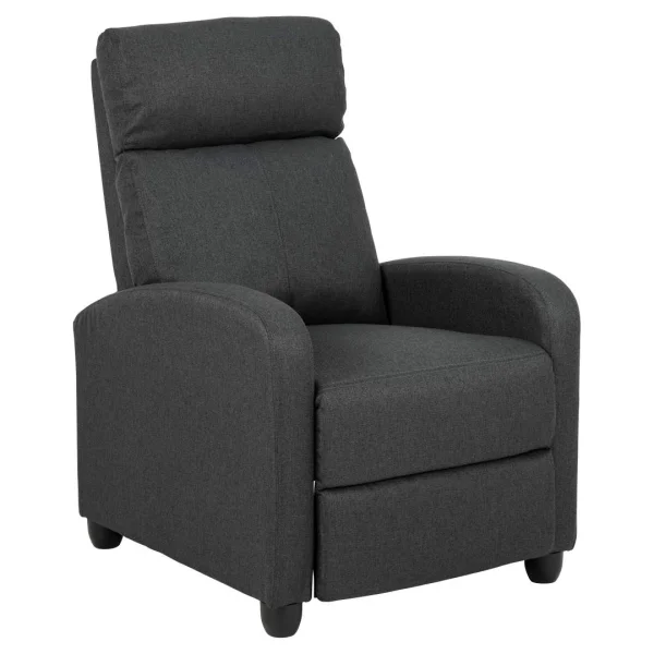 Siom Sessel recliner mit Tasche, Push-Funktion grau.
