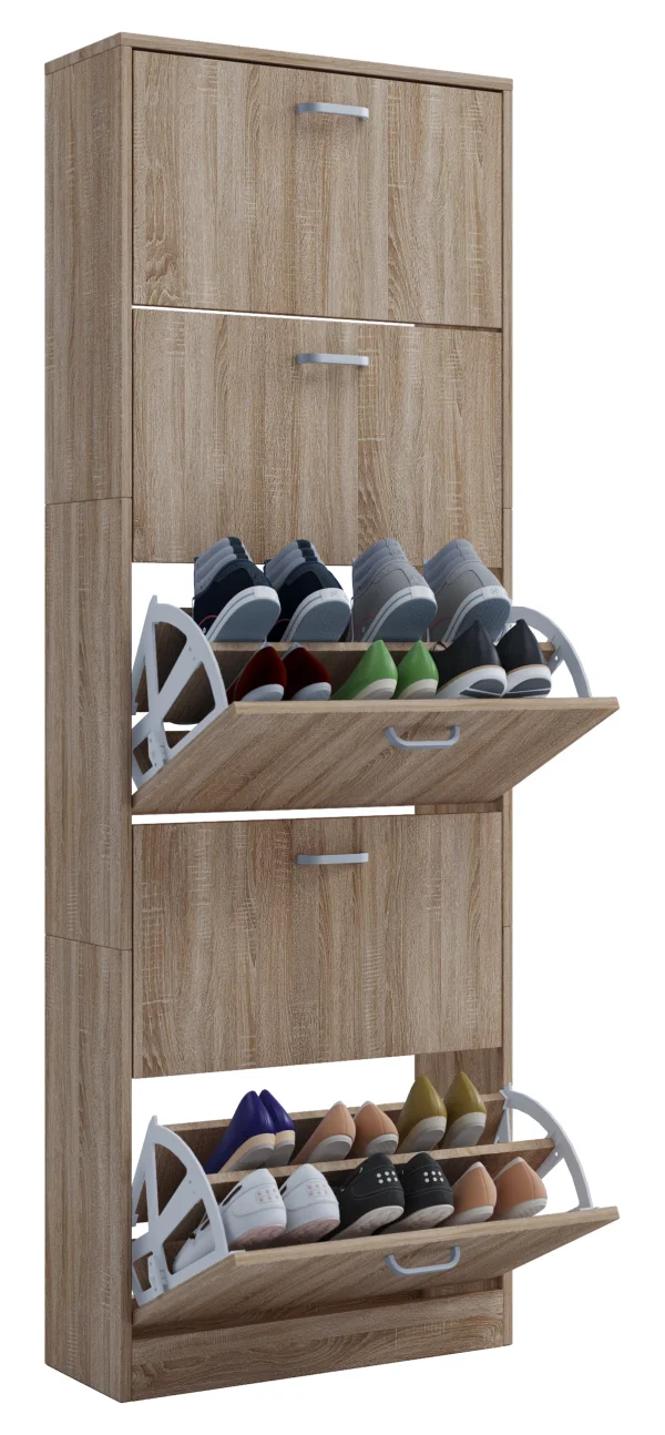 Sipos XL Schuhschrank 5 Schubladen Sonoma-Eiche dekor.