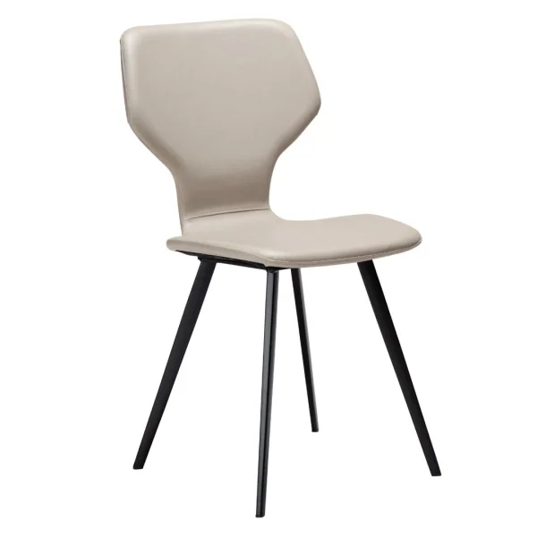 S.I.T Dan-Form Esszimmerstuhl PU-Kunstleder hellgrau.