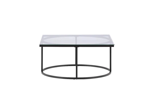 Skanör Couchtisch 90x90cm schwarz, Glas.