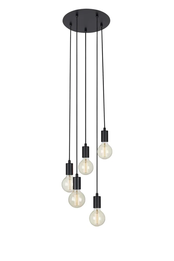 Sky Deckenlampe Schwarz Runde 5 Lampen