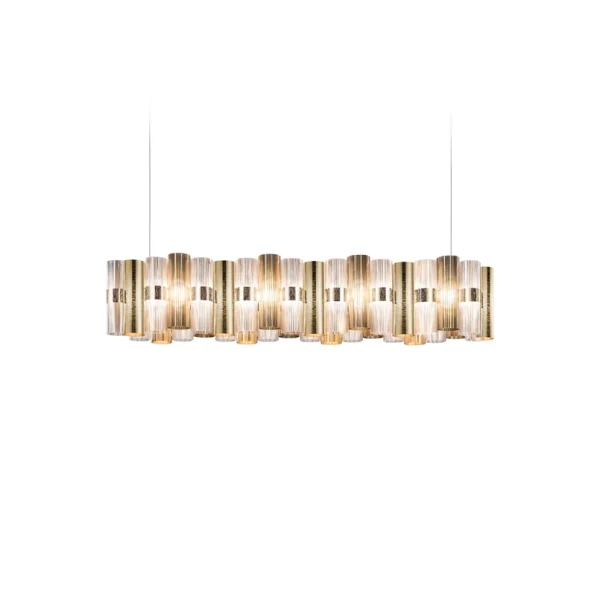 Slamp - La Lollo LED-Hängelampe, goldfarben, 140 cm