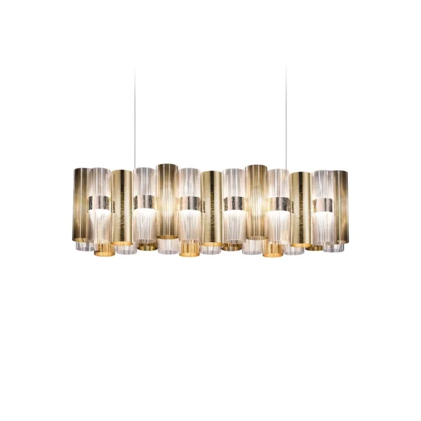 Slamp - LED-Hängelampe La Lollo, goldfarben, 100 cm