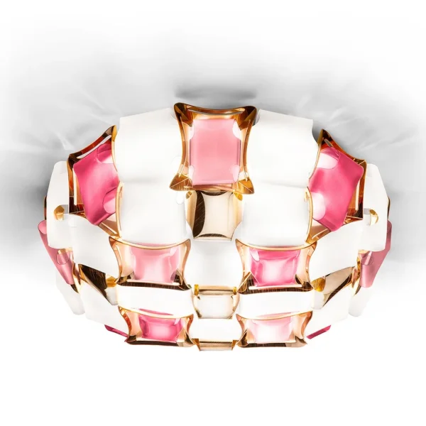 Slamp - Mida Deckenleuchte, Ø 67 cm, rosé/weiß