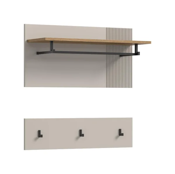 Slide Wandgarderobe 3 Haken Kaschmir Dekor.