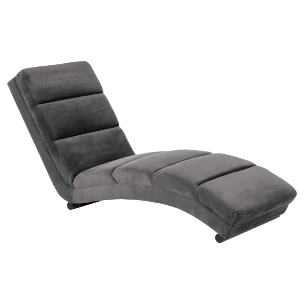 Slinky Chaiselong Velour grau.
