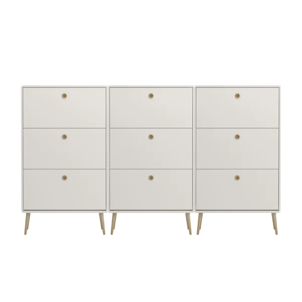 Softline Schuhschrank 9 Klaptüren Weiß.
