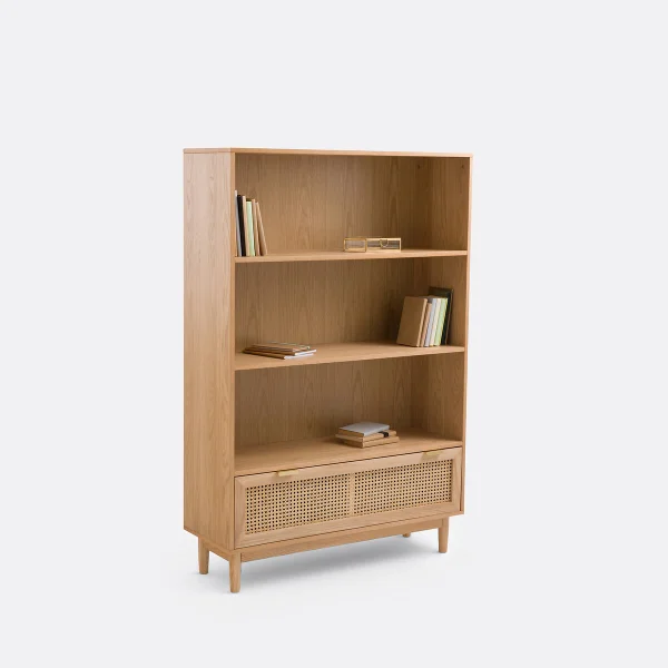 So'home Bücherregal Loris, Eichenfurnier Und Rattan