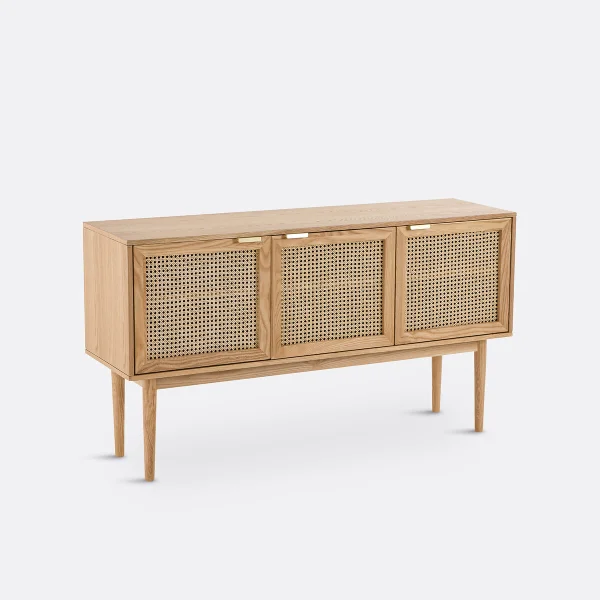 So'home Sideboard Loris, Esche Und Rohrgeflecht