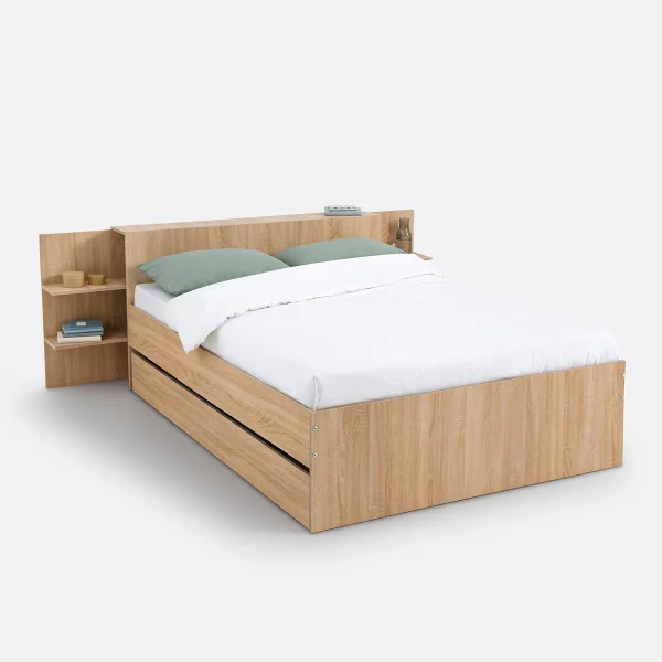 SO'HOME Stauraumbett Niolo Mit Ablagen Und Schublade