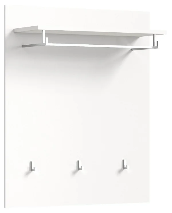 Solero Wandgarderobe 3 Haken weiß hochglanz, weiß.