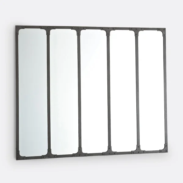 Spiegel Lenaig Im Industrial Style, Eisen, 144 X 120 Cm