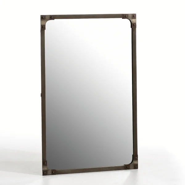 Spiegel Lenaig, Rechteckig, Metall, Industrial Style, 60 X 90 Cm