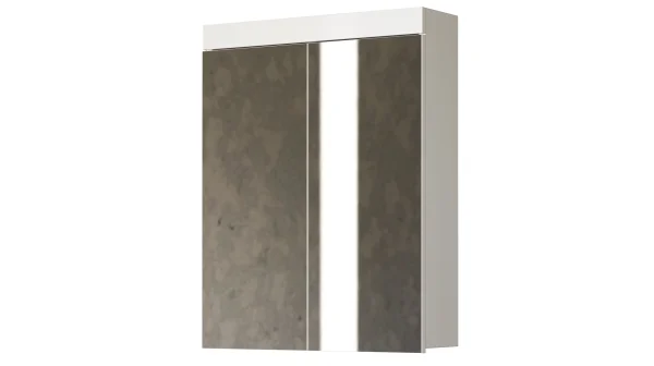 Spiegelschrank weiß hochglanz 60 cm - AMANDA