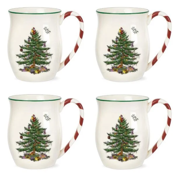 Spode Christmas Tree Becher 40 cl 4er-Pack Pfefferminze
