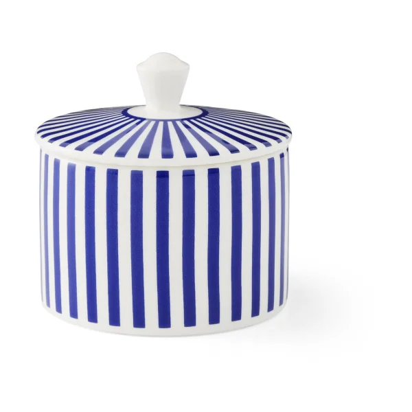 Spode Steccato Zuckerdose mit Deckel 29 cl Blau-Weiß