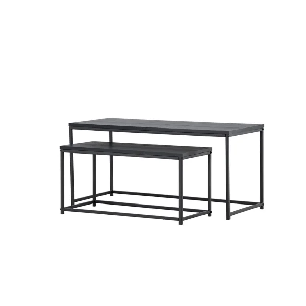 Staal Couchtisch Set mit 2 schwarz.
