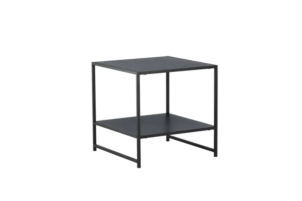 Staal Ecktisch mit Ablage 51x51 cm schwarz.