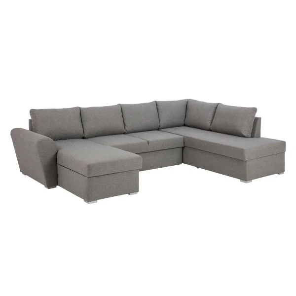 Stan Schlafsofa Chaiselong links, lichtgrau.