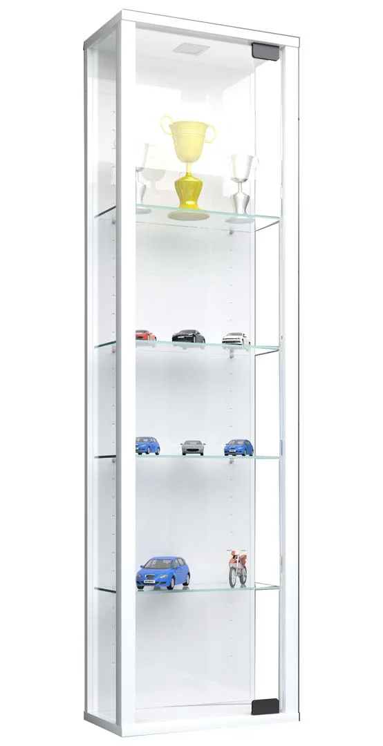 StanoMini Glasvitrinen wandhängend 1 Glastür weiß.